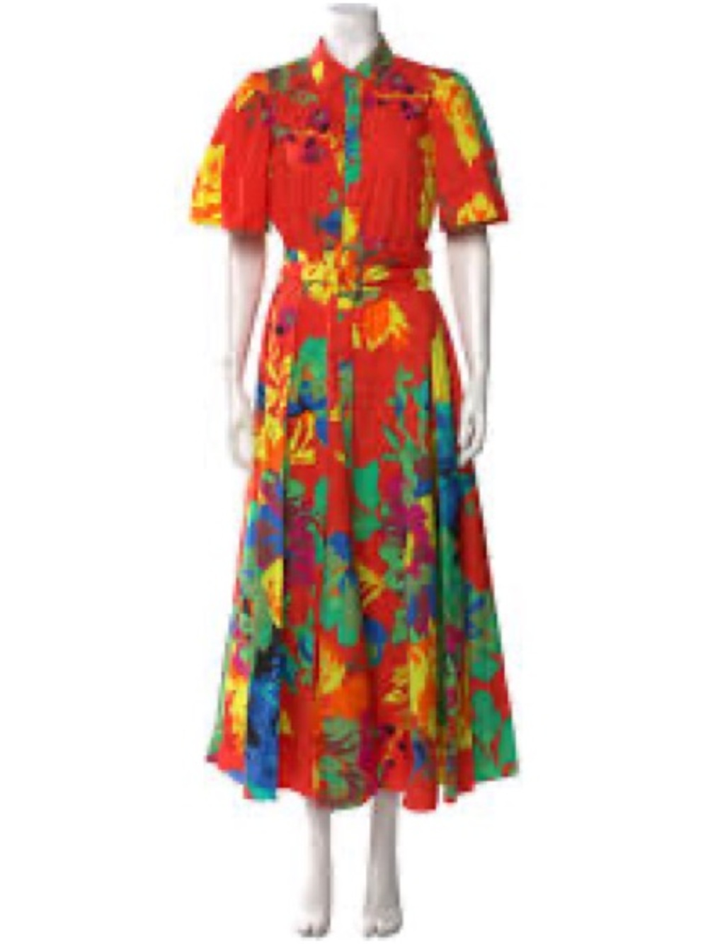 Christopher John Rogers, Multi Color/Floral Dress w/ buttons Size 14